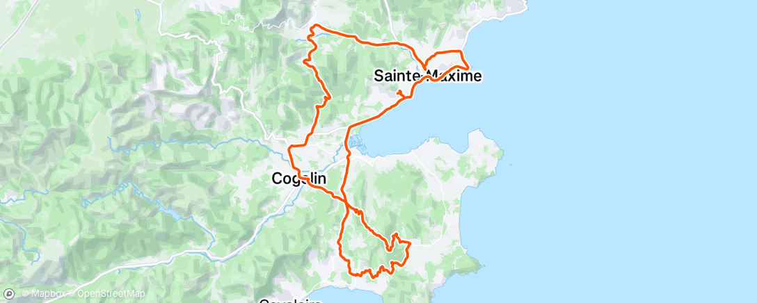Map of the activity, Sortie vélo le matin