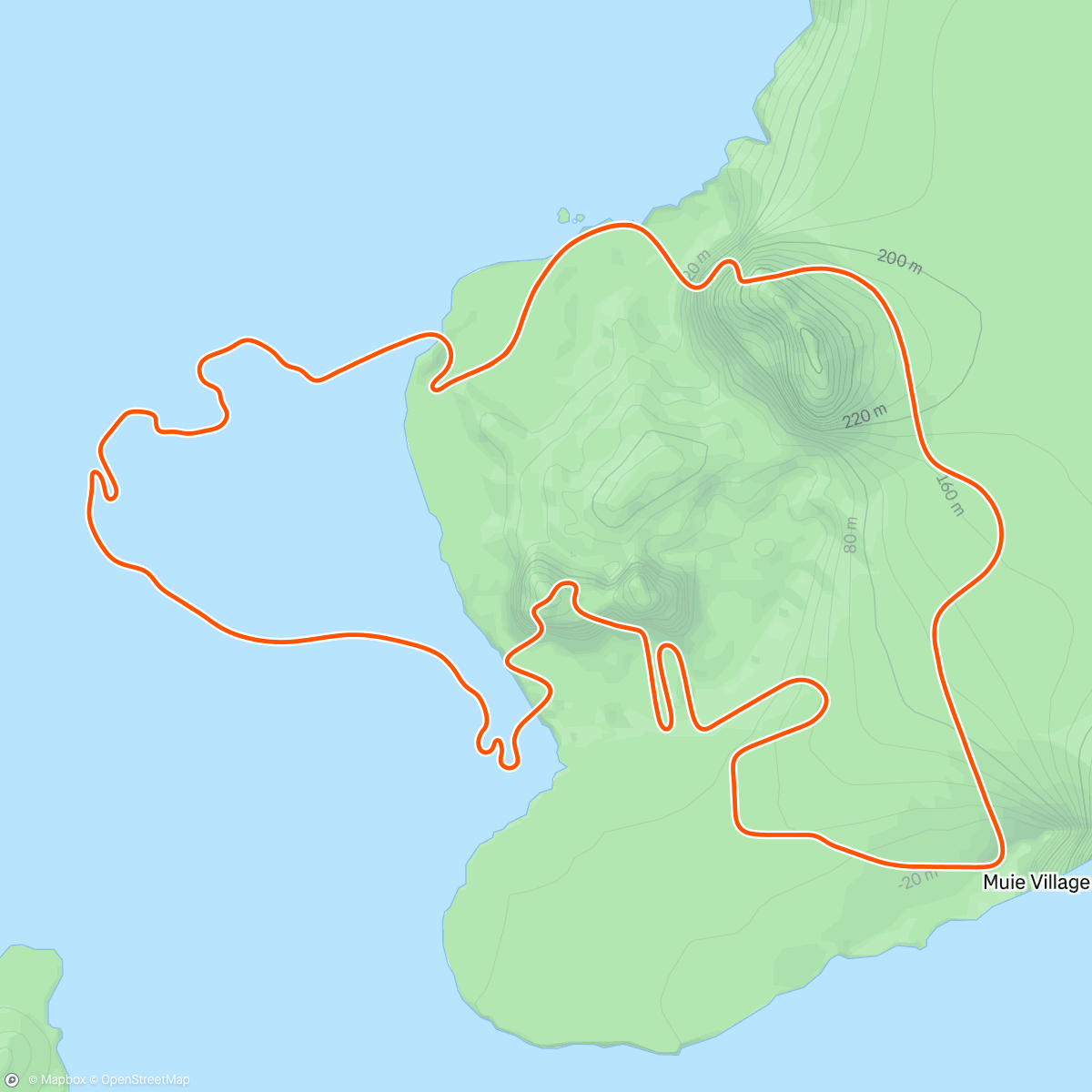 Map of the activity, Zwift - 1 general old men on Beach Island Loop in Watopia