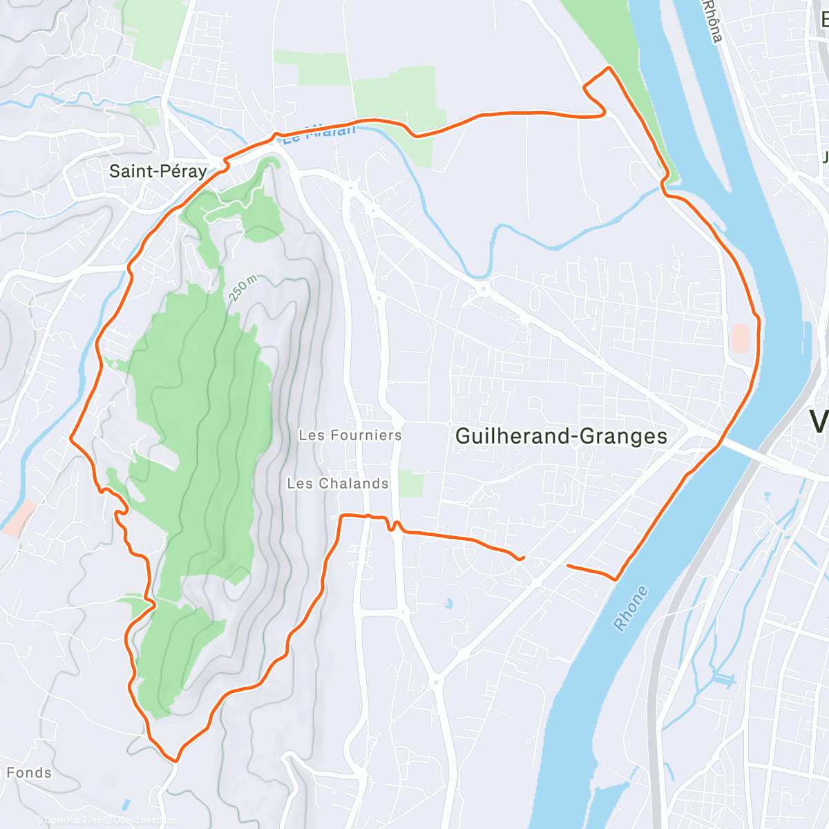Map of the activity, [Guilherand-Granges] L'envers du Val d'Enfer