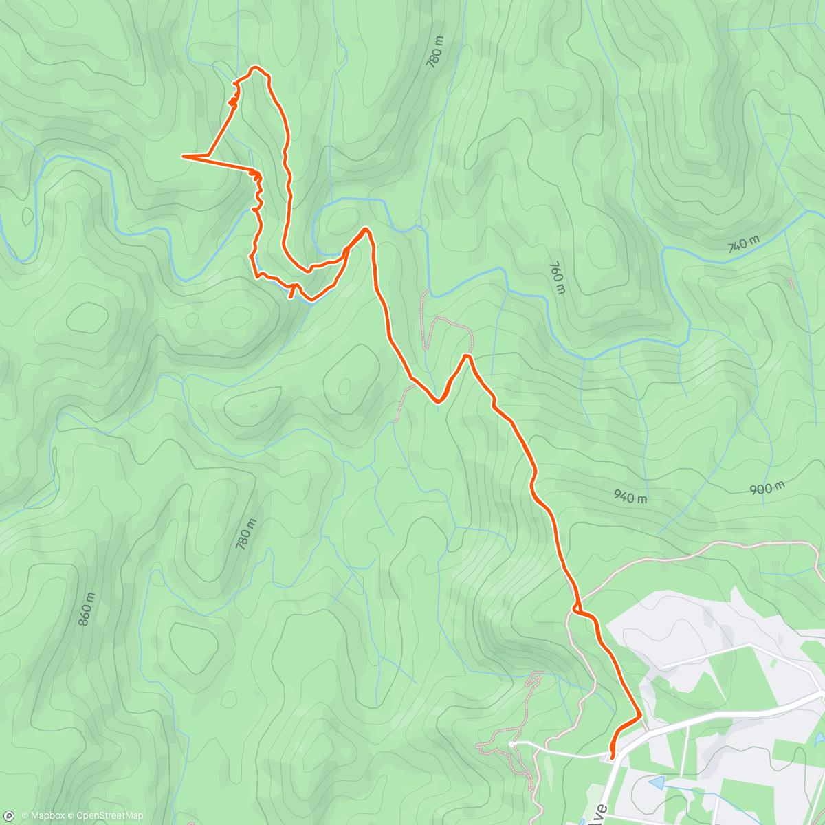 Map of the activity, Geronimo Canyon