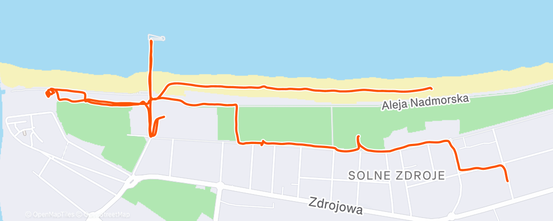 Map of the activity, Morning Walk