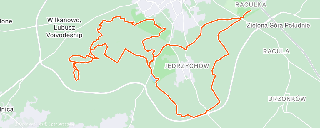 Map of the activity, Lunch Mountain Bike Ride