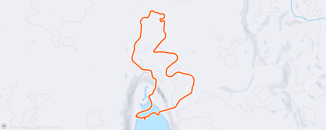 Map of the activity, Zwift - Group Ride: GXY SURGE [1.6-2.5wkg] – CAT D (D) on Electric Loop in Makuri Islands