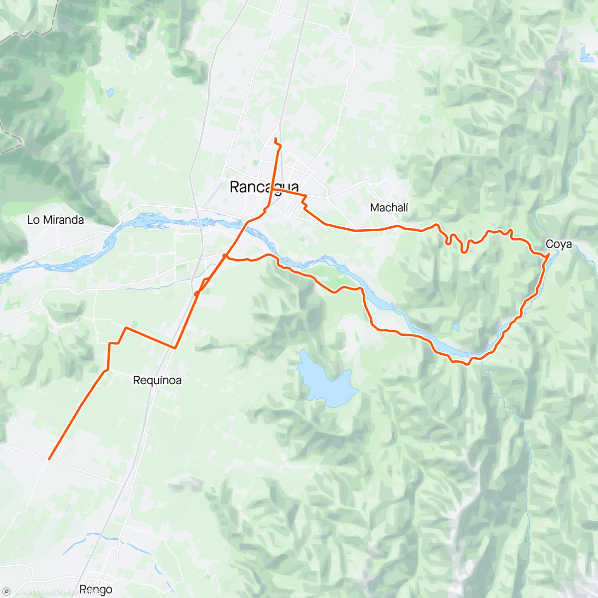 Map of the activity, Pedaleo con la Nia