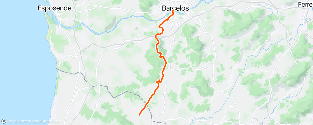 Map of the activity, Camino Portuguese Day 3