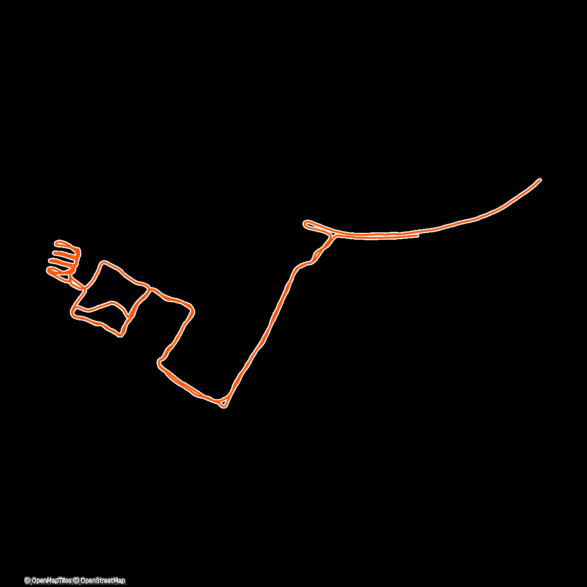 Map of the activity, Lauf am Nachmittag