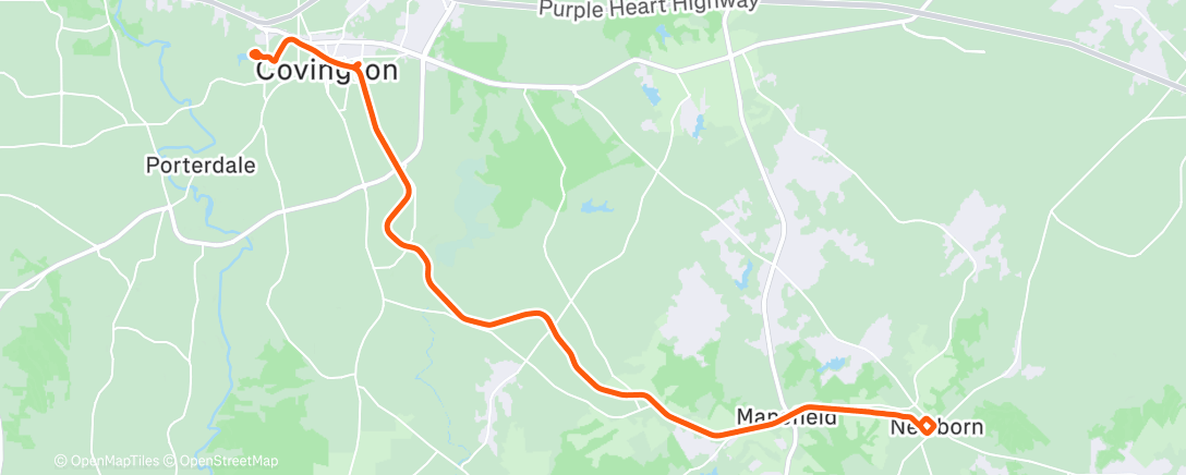 Карта физической активности (Morning Ride)