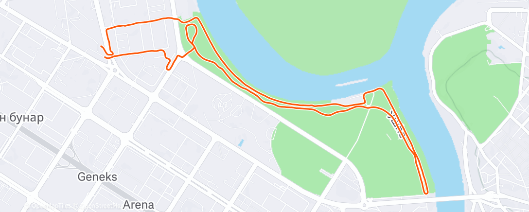 Map of the activity, Night Run