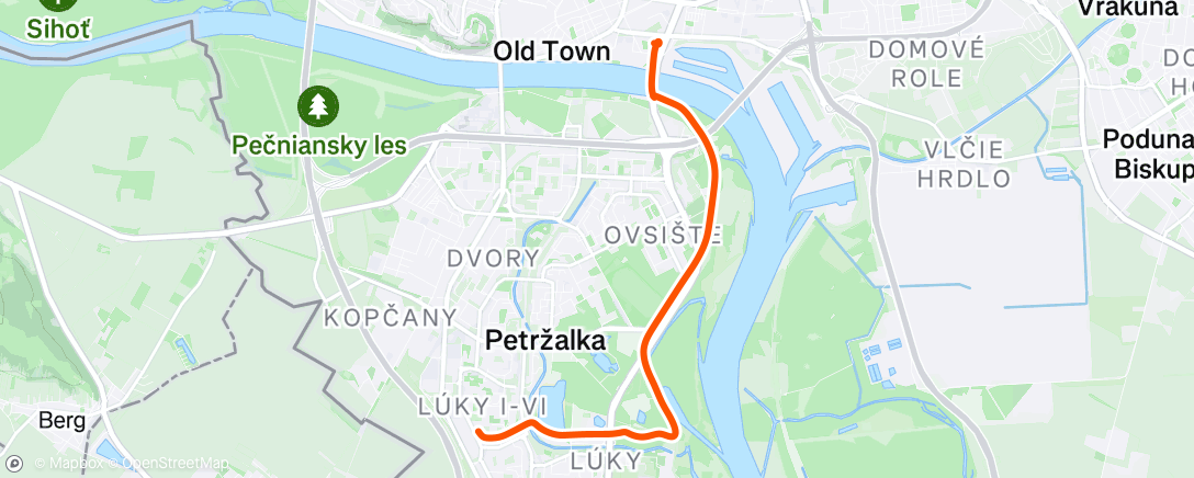 Map of the activity, Afternoon Ride