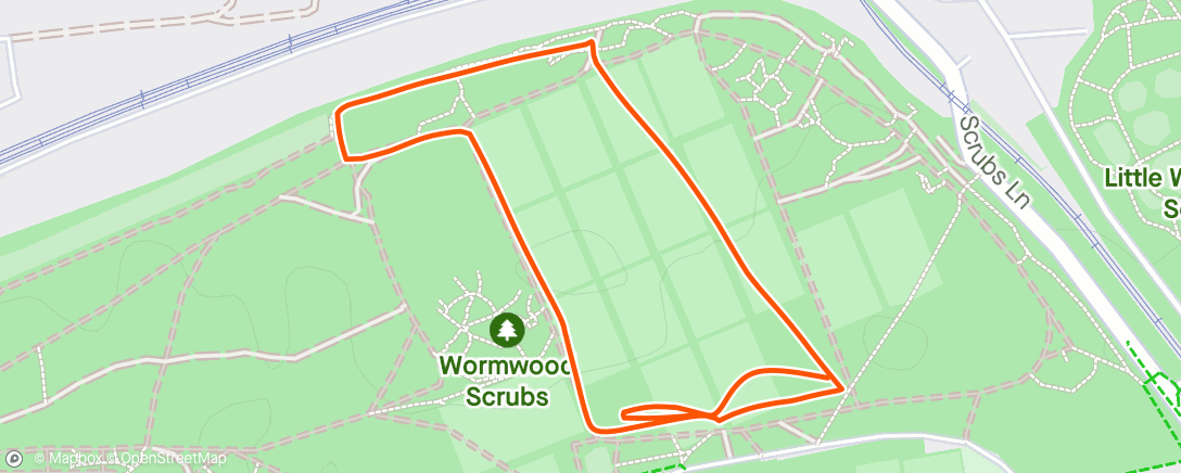 Map of the activity, Afternoon Run