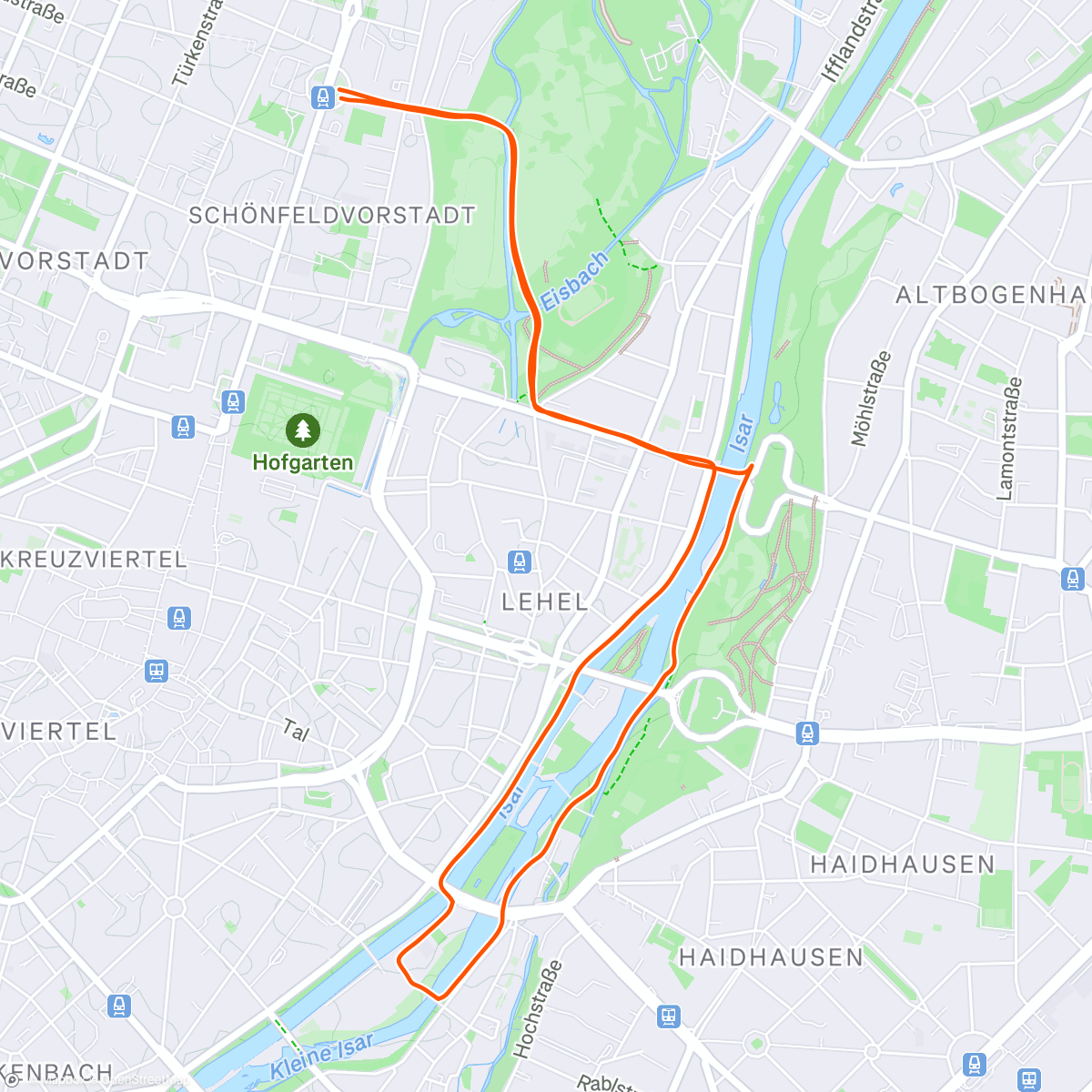 Mapa de la actividad (Evening Run)