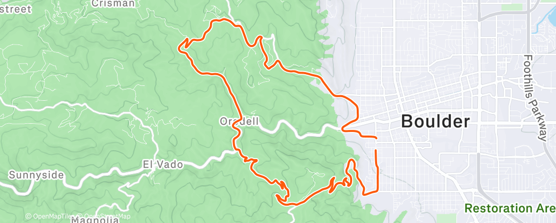 Map of the activity, Sun & Gravel