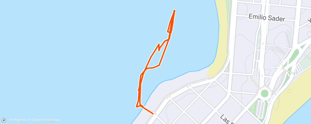 Map of the activity, Nado a la hora del almuerzo