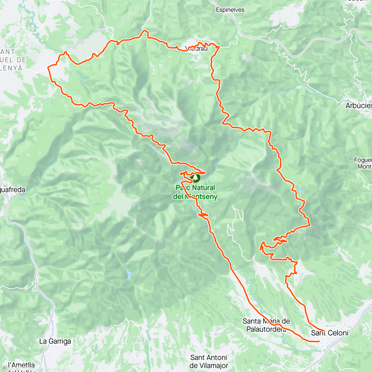 Map of the activity, road volta al Montseny amb en Jordi 🍁🍂❄️