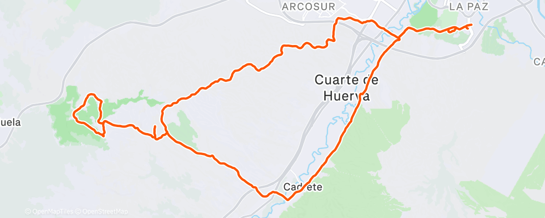 Map of the activity, Morning Mountain Bike Ride