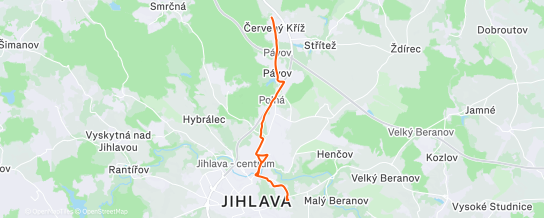 Map of the activity, Lunch Ride