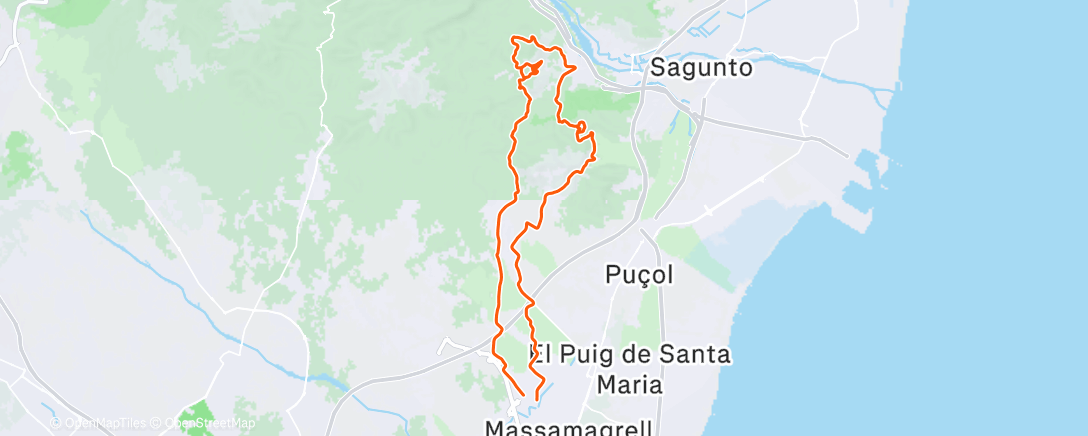 Карта физической активности (Bicicleta eléctrica matutina)