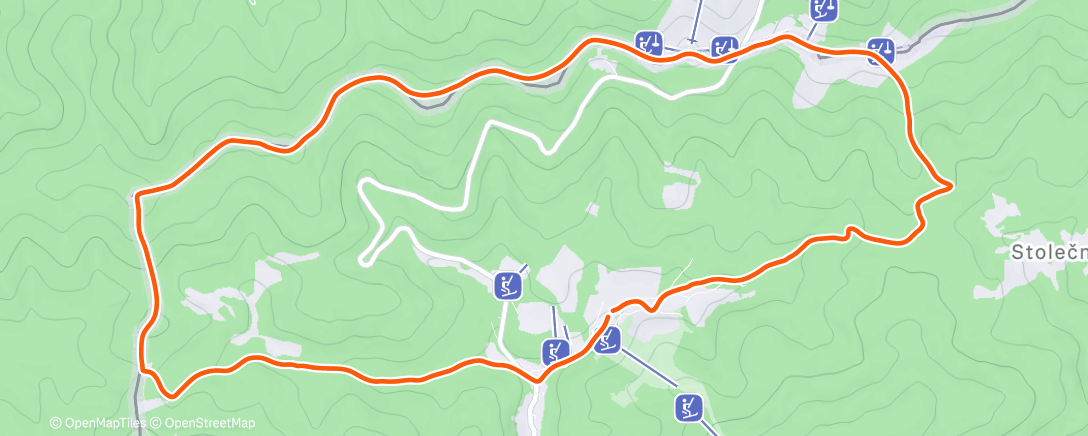 Map of the activity, Morning Hike