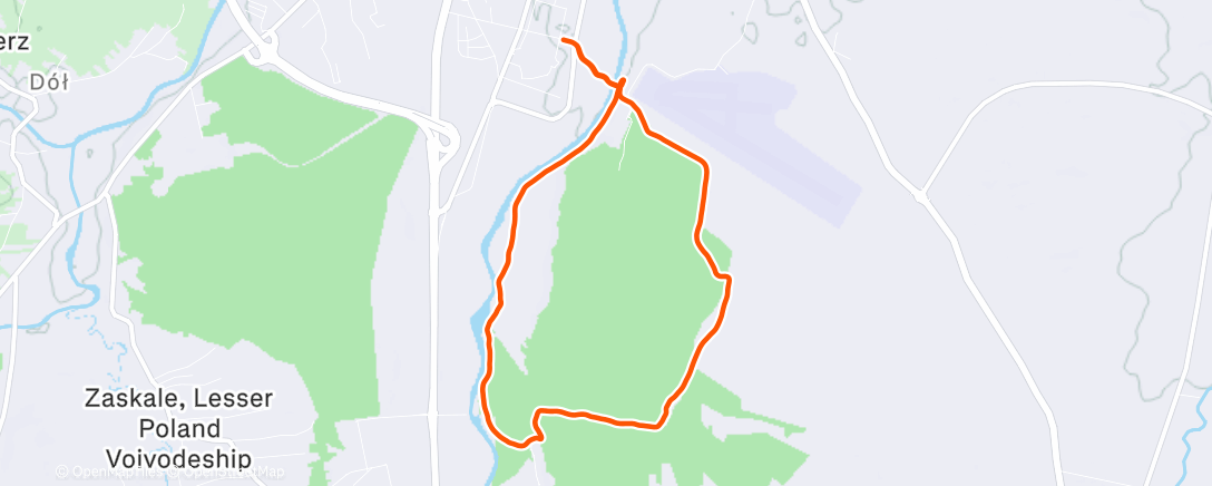Map of the activity, Lunch Run