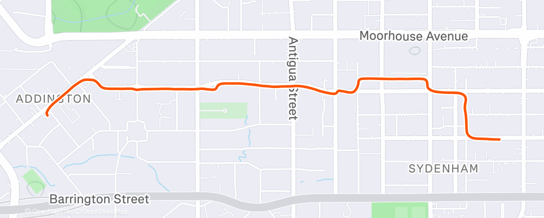 Map of the activity, Morning Walk