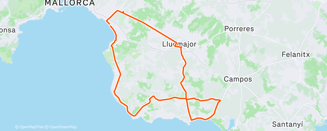 Map of the activity, Morning Ride