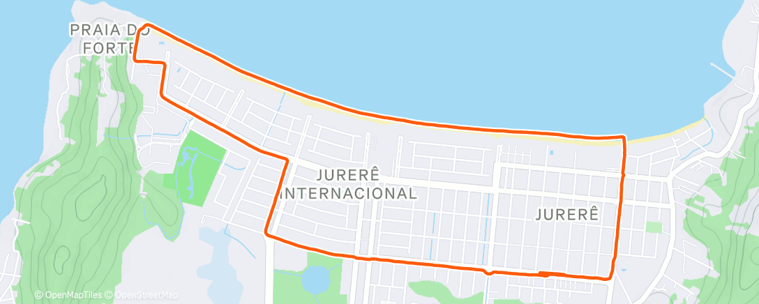 Map of the activity, Corrida matinal