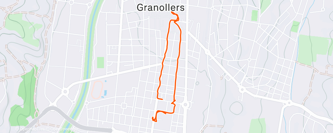 Map of the activity, Caminata de tarde