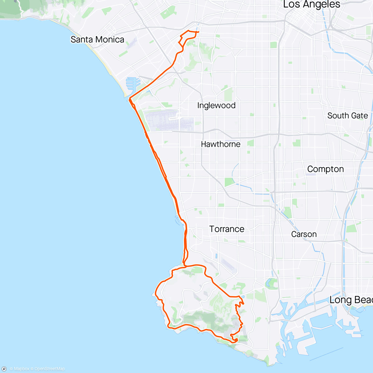 Map of the activity, LG 50 ride