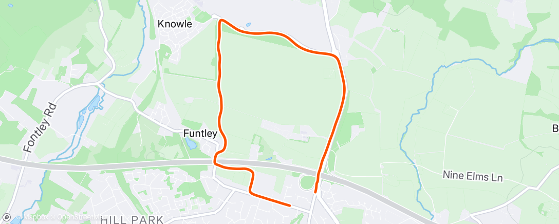 Map of the activity, Afternoon Run