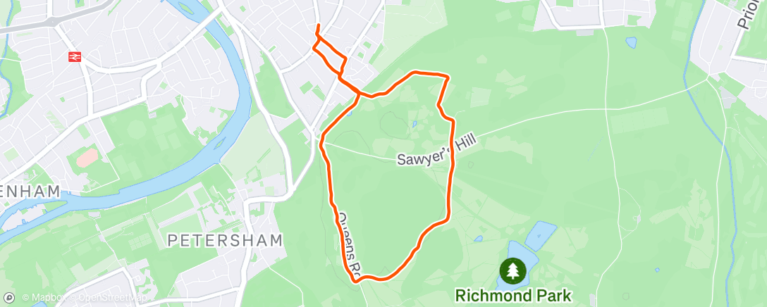 Map of the activity, Morning Run