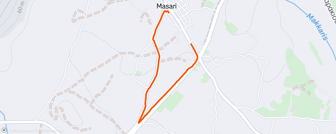 Map of the activity, Morning Walk