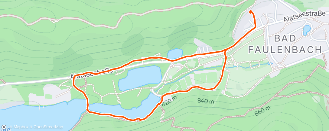 Map of the activity, Morning Walk