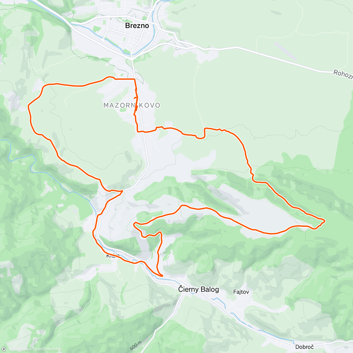 Map of the activity, Kabátová