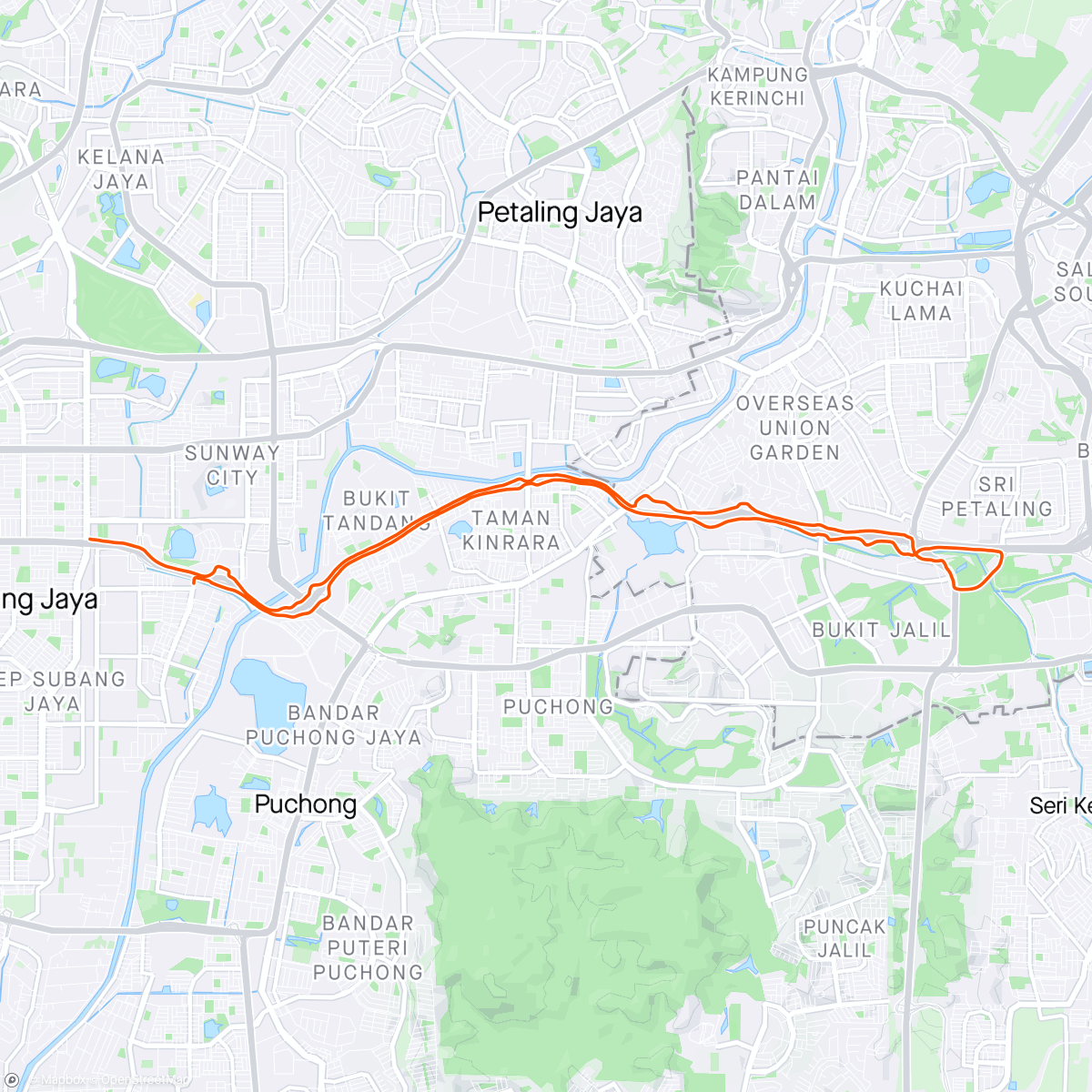 Map of the activity, Team Initial with Qg2 ride