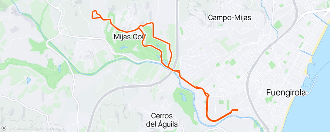 Karte der Aktivität „Bicicleta al anochecer”