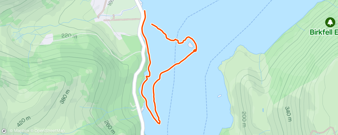 Map of the activity, Lunch Stand Up Paddling
