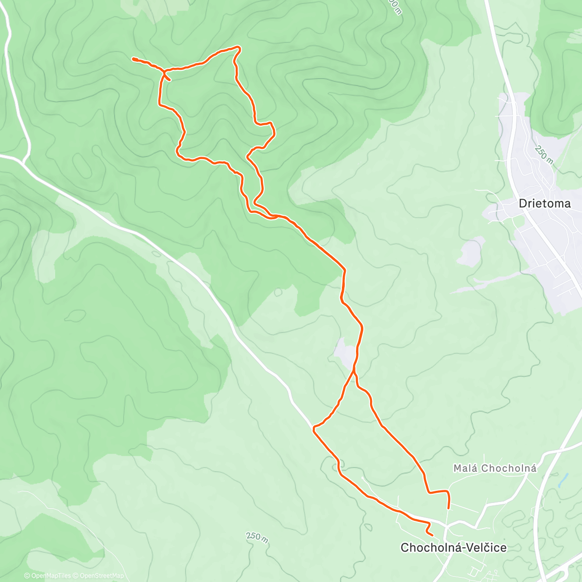 Map of the activity, Sokolí kameň