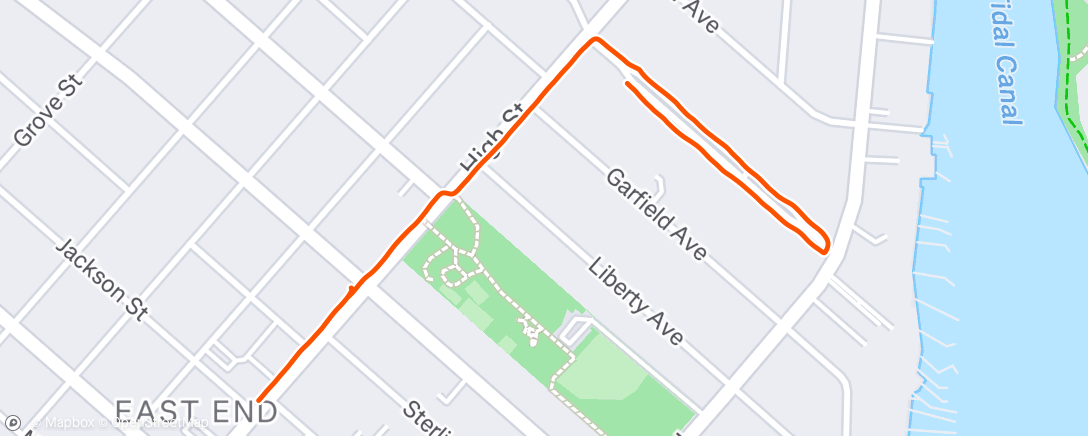 Map of the activity, Evening Walk