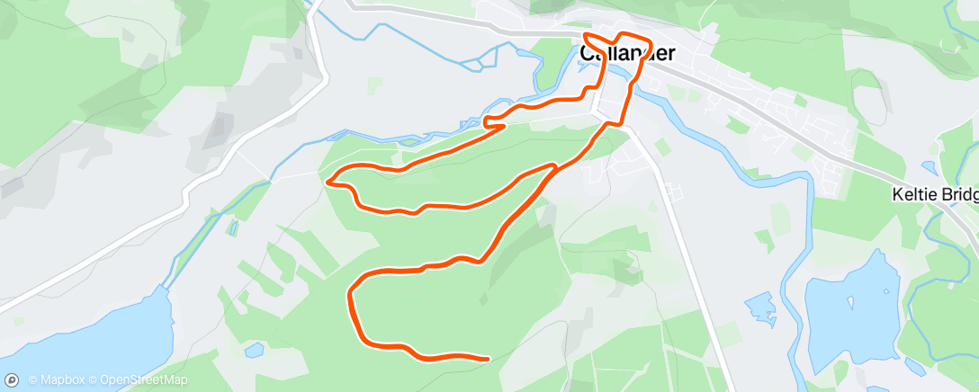 Map of the activity, Afternoon Run