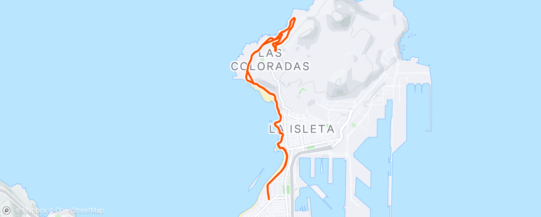 Map of the activity, Carrera de montaña a la hora del almuerzo