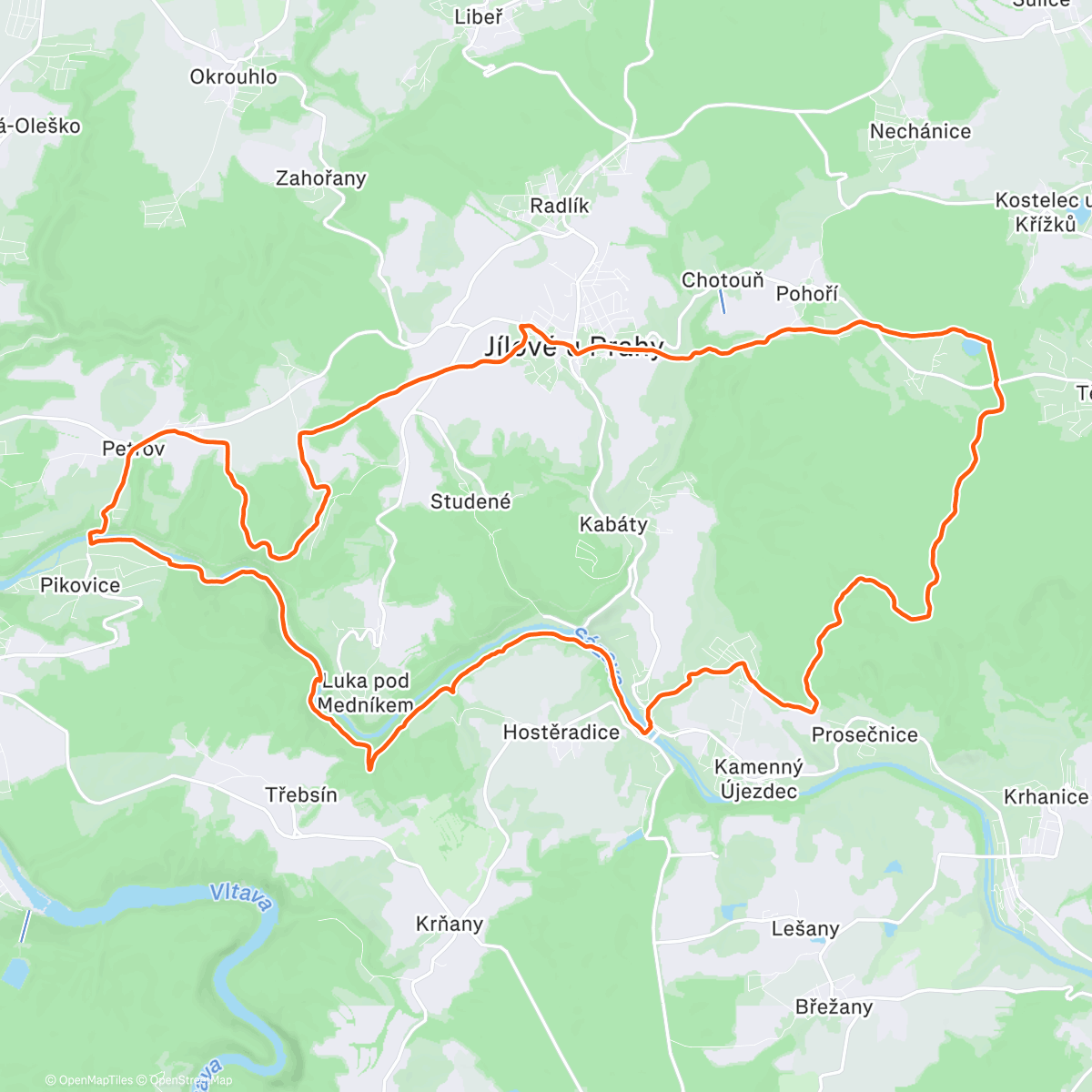 Map of the activity, Posázavská stezka