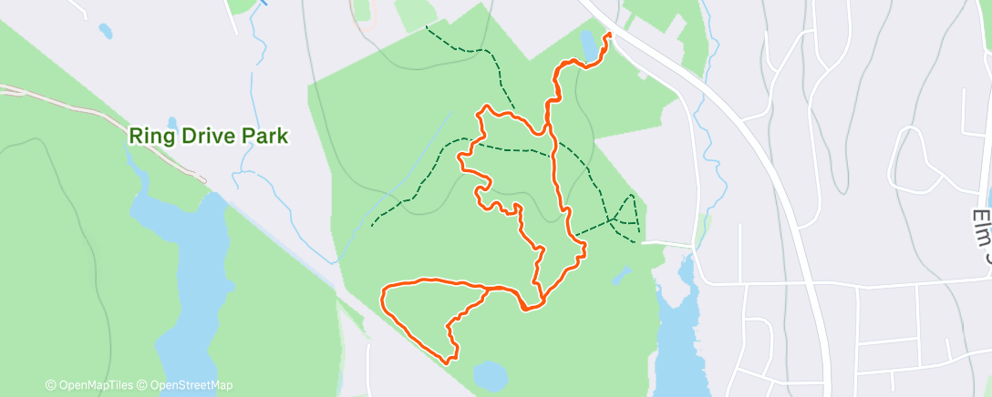 Map of the activity, Afternoon Hike