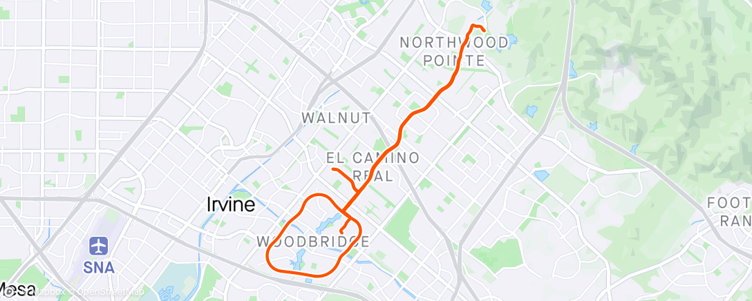 Map of the activity, Afternoon Ride to Northwood HS and around Woodbridge