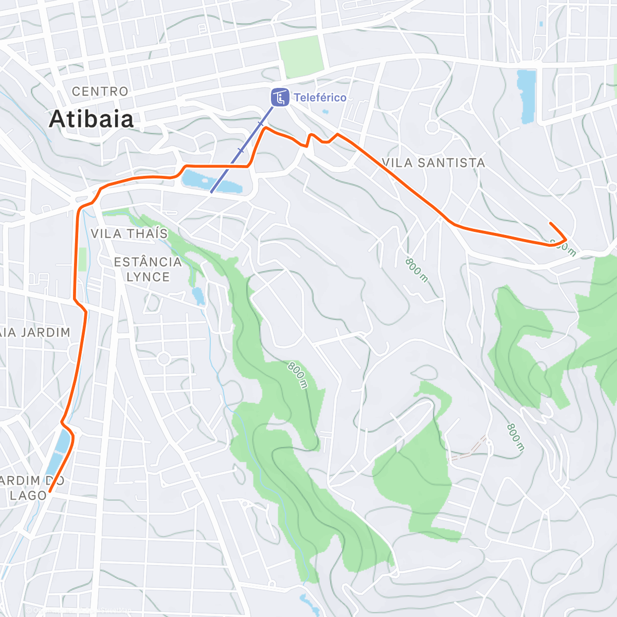 Map of the activity, Ida pro treino