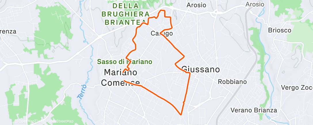 Map of the activity, Morning Run