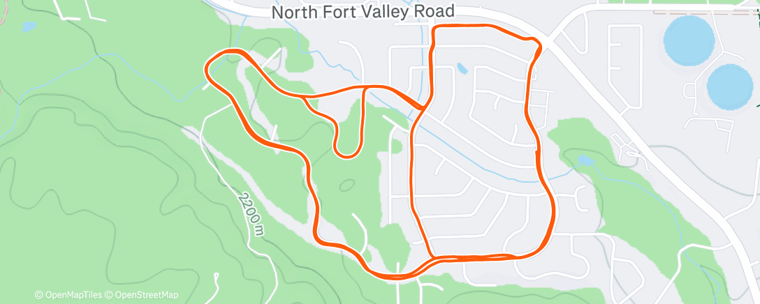 Map of the activity, Morning Run
