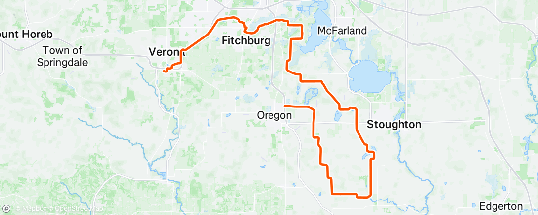 Map of the activity, 2 HRs of Path/Road Solo