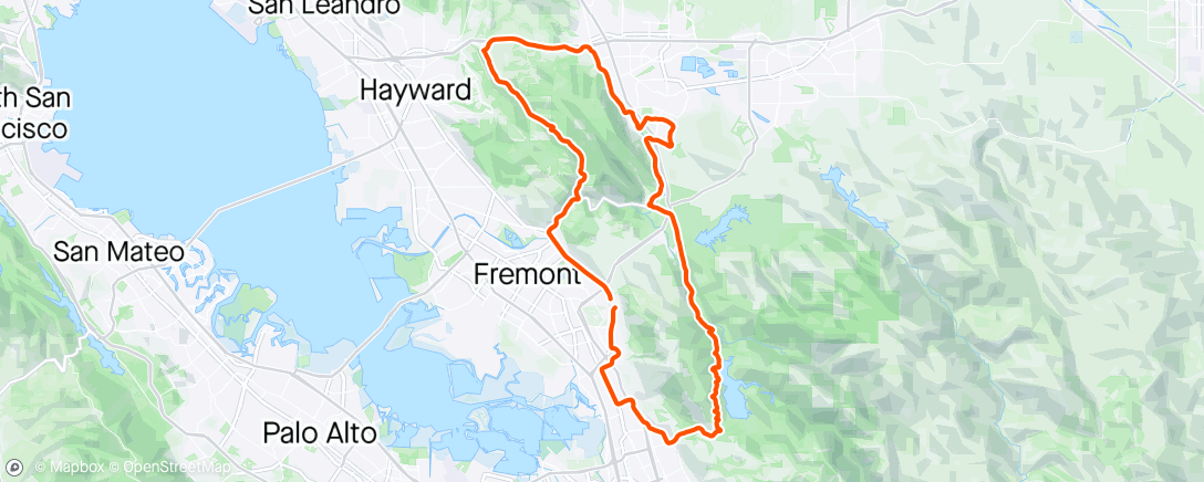 Map of the activity, Fremont / Castro Valley