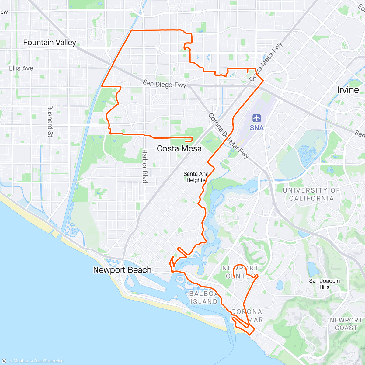 Map of the activity, The O.C. Marathon (3:27:27 officially)