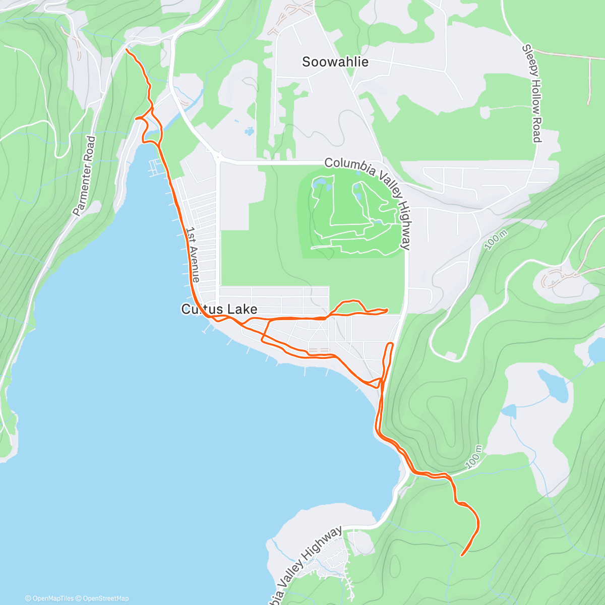 Map of the activity, Happy campground laps with maverick